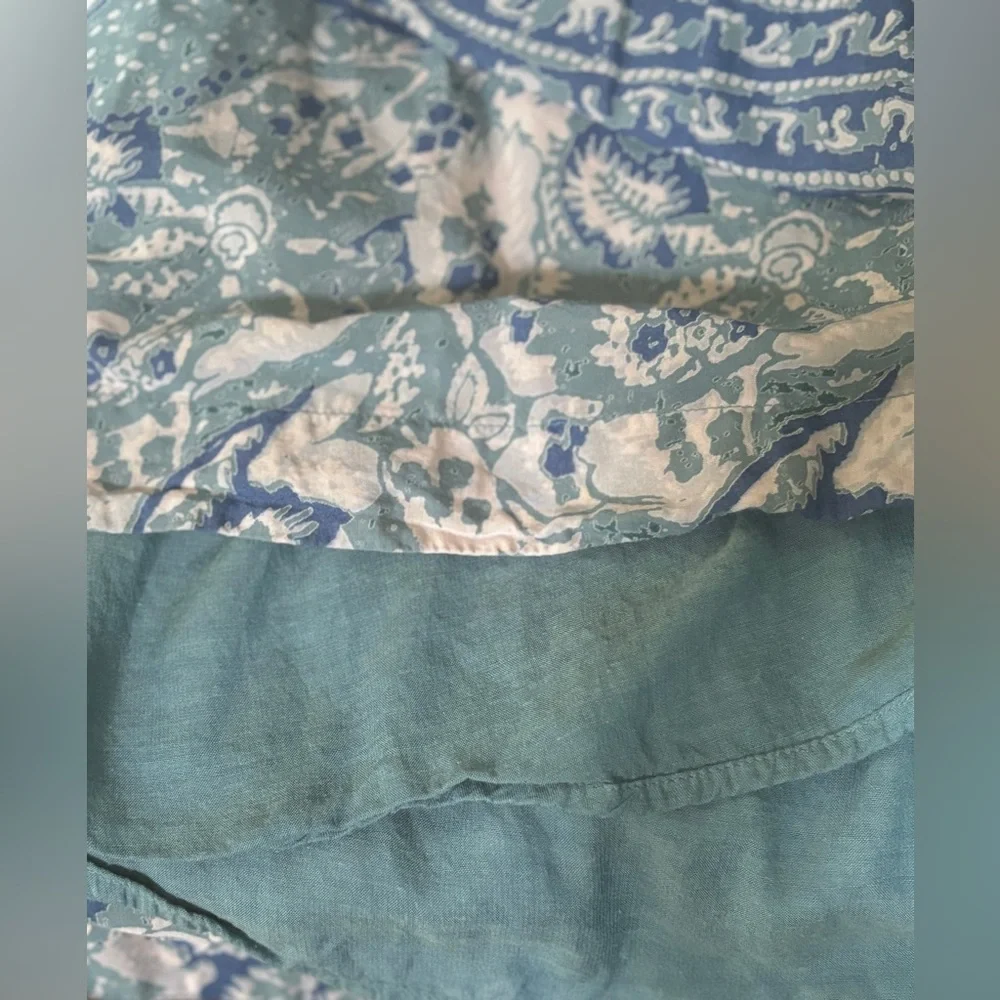 Free People print open back disconnected dress  S